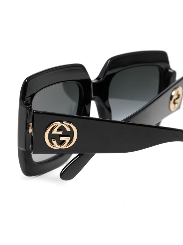 Gucci Eyewear GG オーバーサイズ サングラス | ブラック | FARFETCH JP