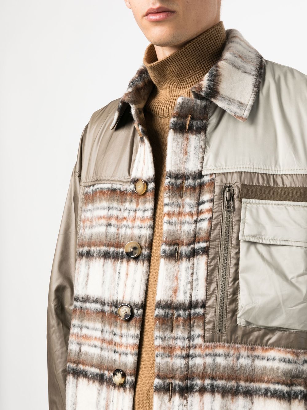 Feng Chen Wang PRINT PANELLED JACKET