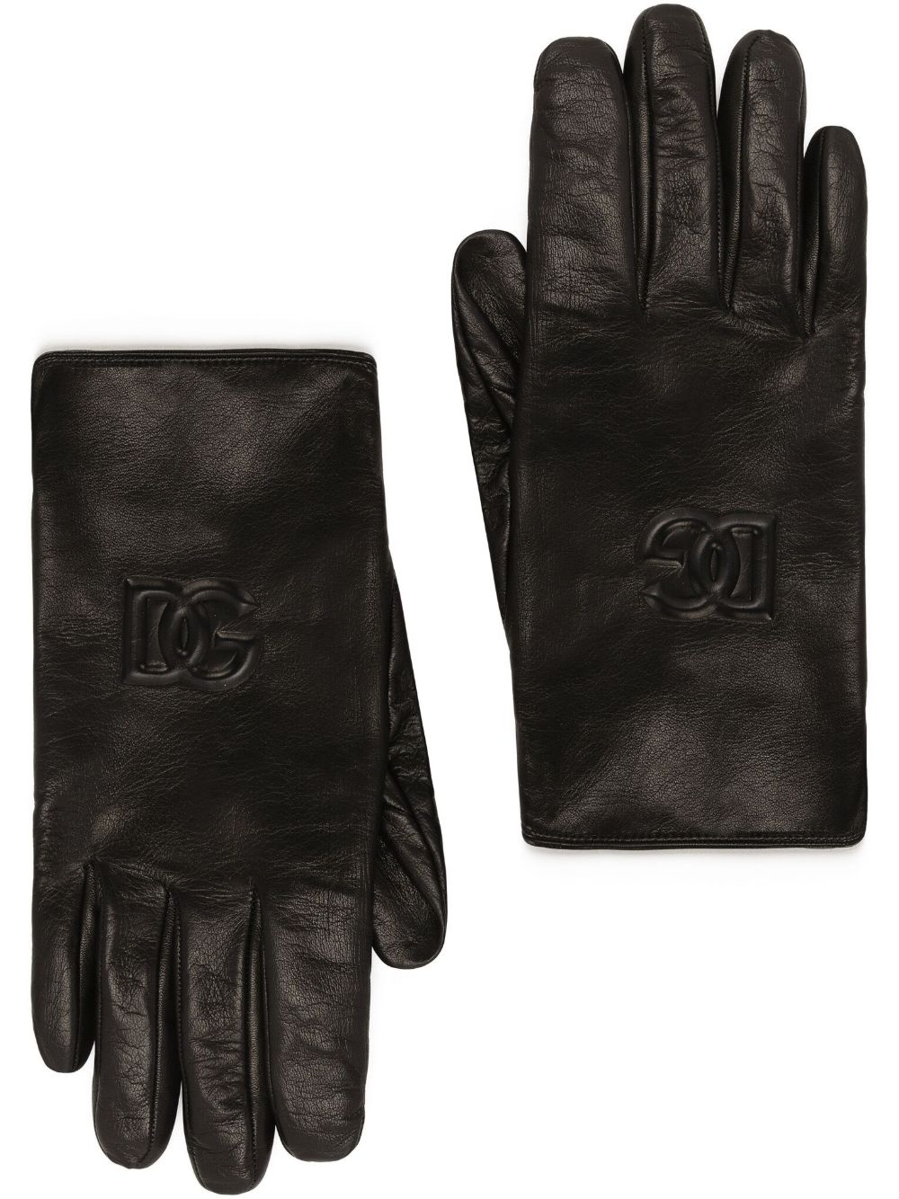 Dolce & Gabbana DG レザーグローブ | ブラック | FARFETCH JP