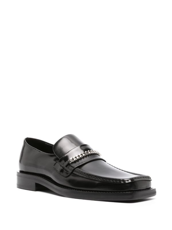 Martine Rose square-toe Leather Loafers | Black | FARFETCH