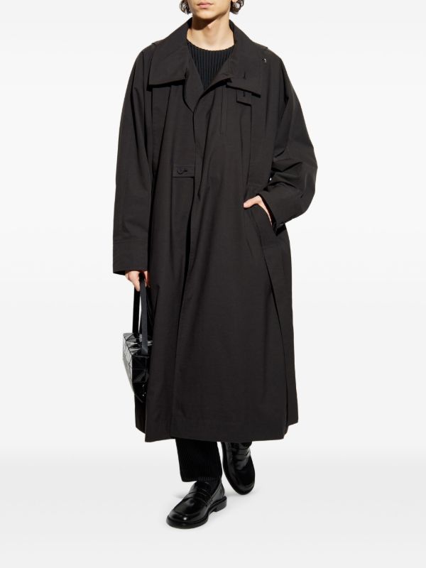 Homme Plissé Issey Miyake Parachute Coat | Black | FARFETCH PT