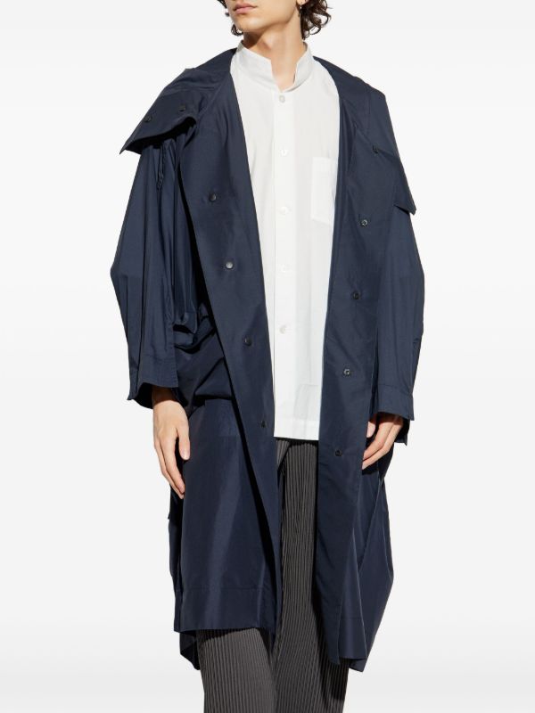 Homme Plissé Issey Miyake ナイロン カイト コート | ブルー