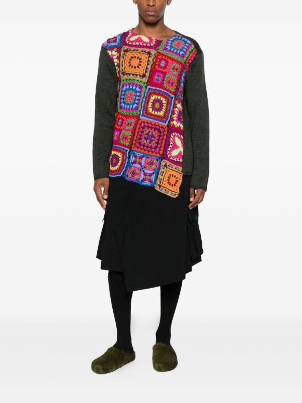 Comme Des Garçons Homme Plus クロシェパネル セーター | レッド