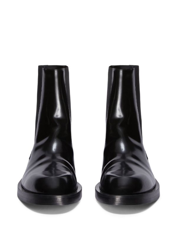 Jil Sander レザー チェルシーブーツ | ブラック | FARFETCH JP