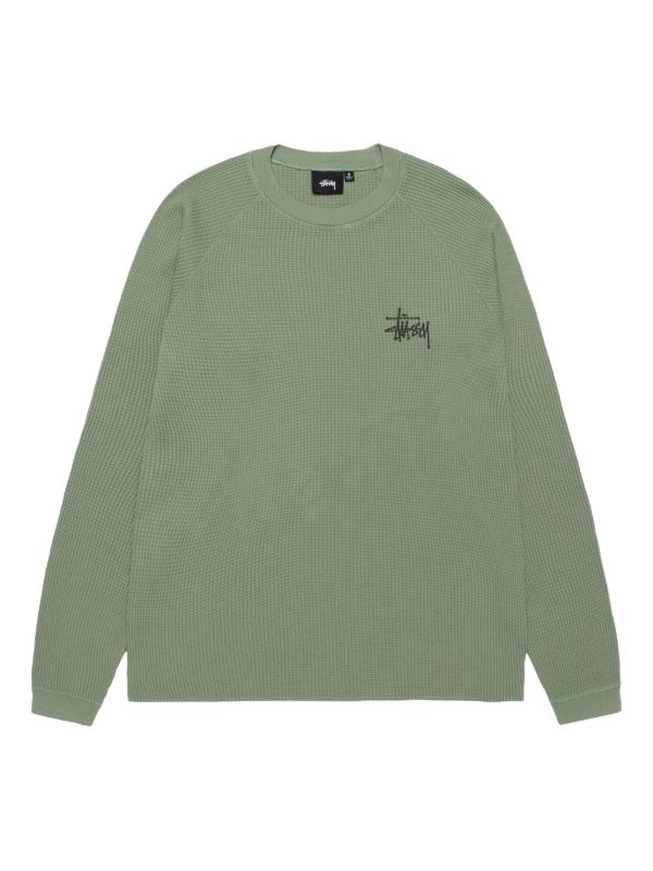 Stüssy Basic Thermal Sweatshirt | Green | FARFETCH
