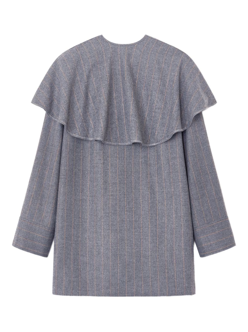 GANNI ストライプ ラッフル ワンピース | グレー | FARFETCH JP