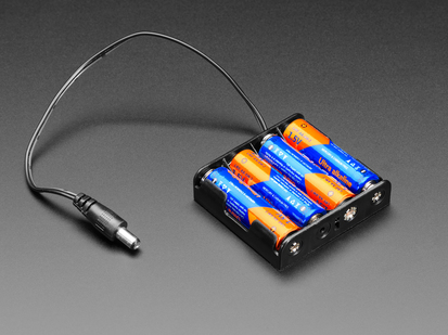4 x AA Battery Holder with 2.1mm Plug : Adafruit Industries