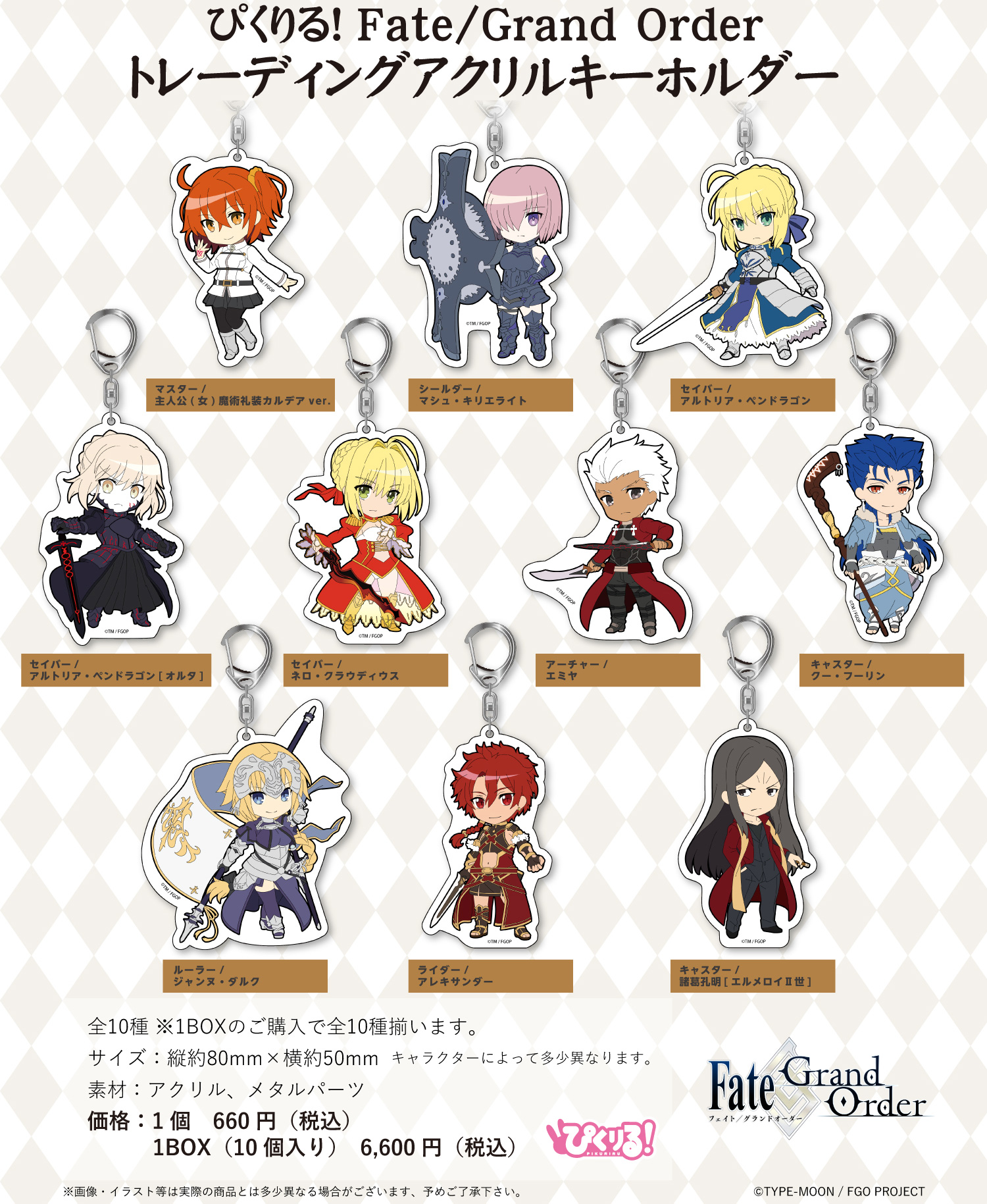 Fate/Grand Order_ぴくりる! トレーディングアクリルキーホルダー | j
