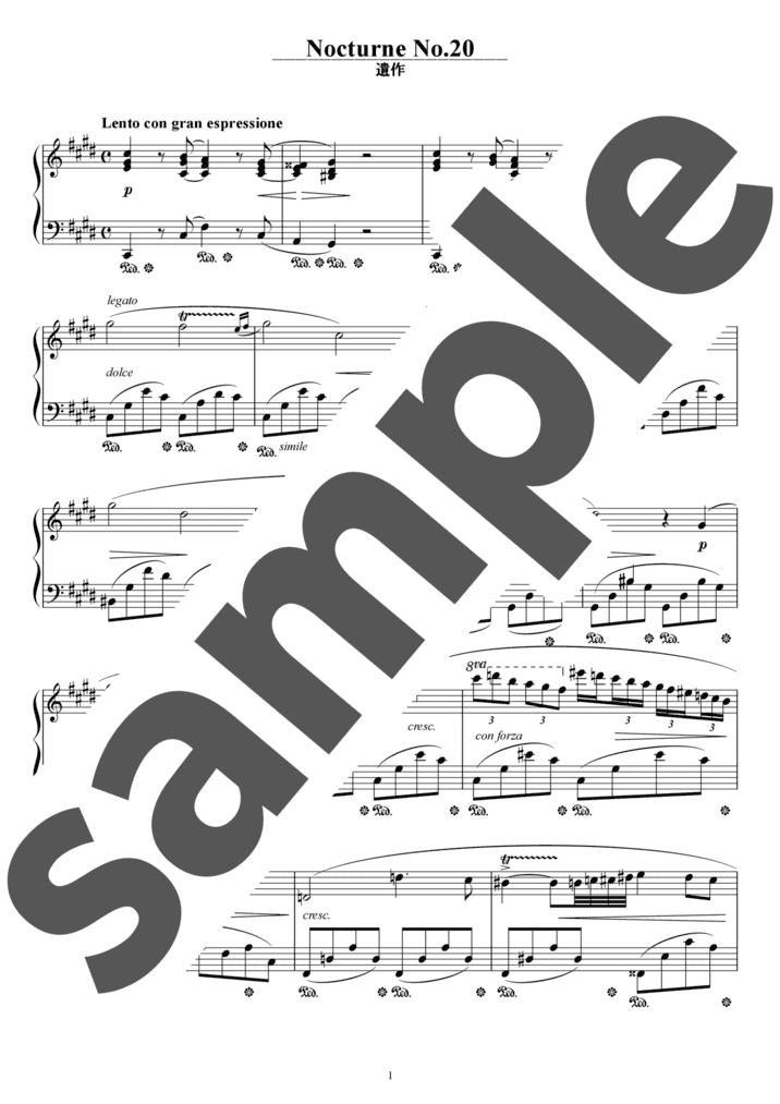 ピアノ楽譜】エチュード第2番 ヘ短調 / F.Chopin（ソロ / 上級）