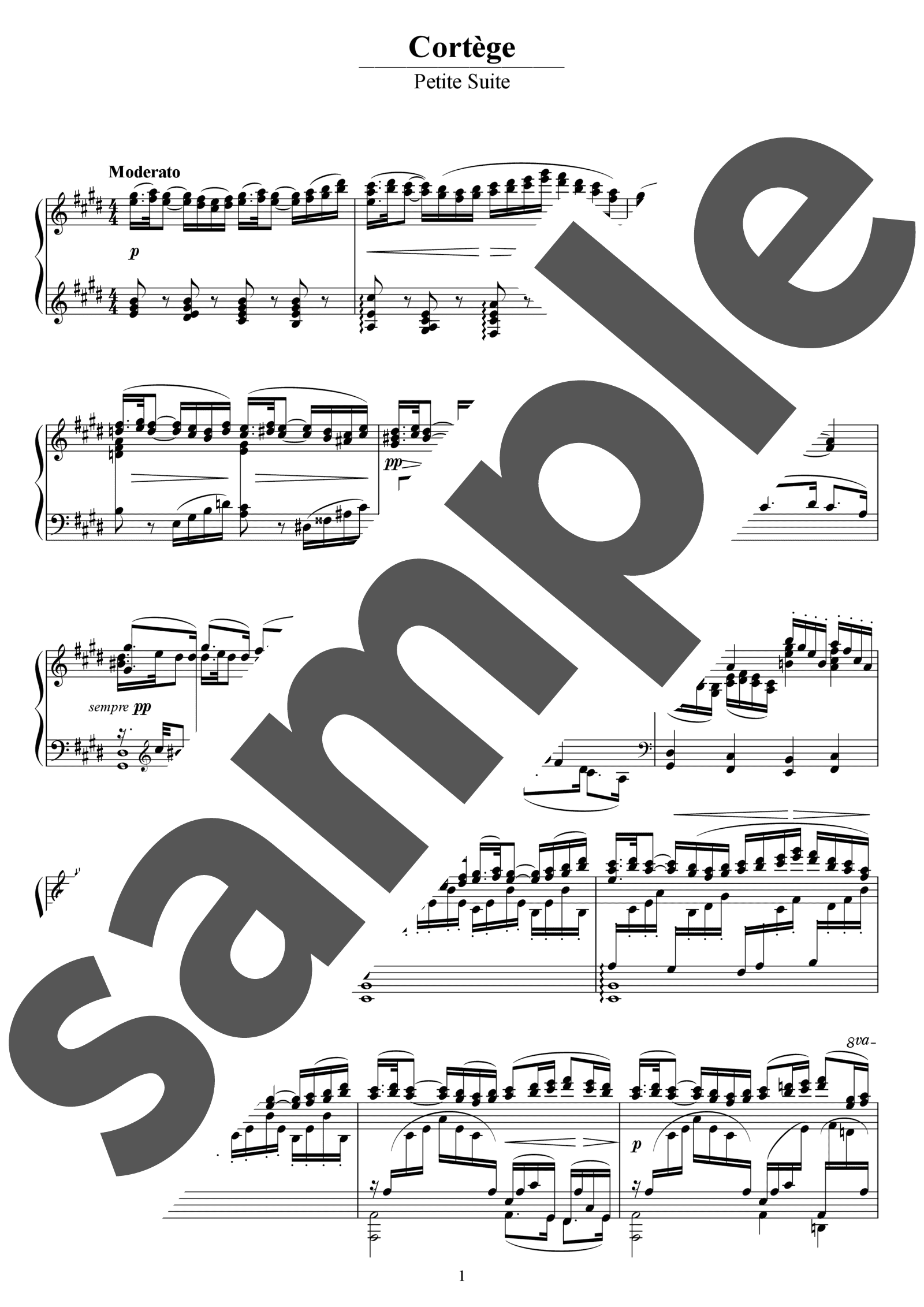 ピアノ楽譜】「小組曲」より行列 / C.Debussy（ソロ / 上級）