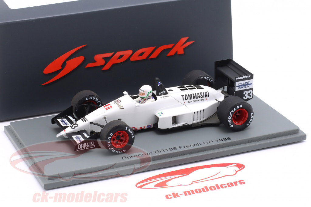 Spark 1:43 Stefano Modena EuroBrun ER188 #33 France GP Formula 1