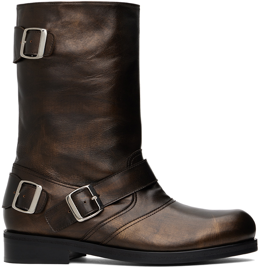 Stefan Cooke Black & Silver Star Biker Boots Stefan Cooke