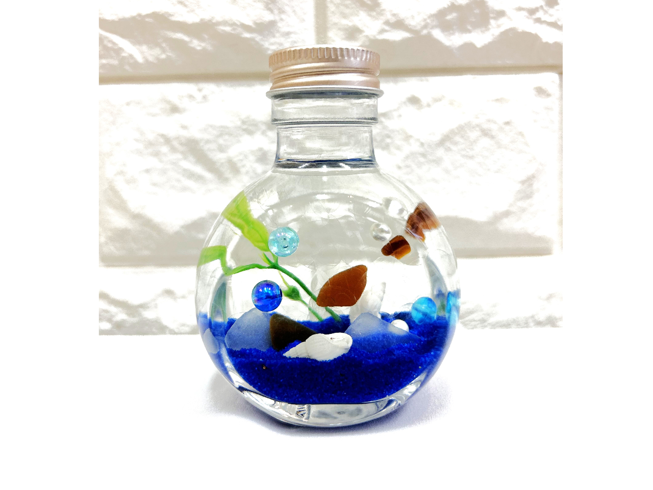 水中アート】天然シーグラスを使って水中アート作品をつくろう