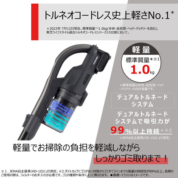 東芝 コードレスクリーナー トルネオ VC-CLW32（H） 1台 - アスクル
