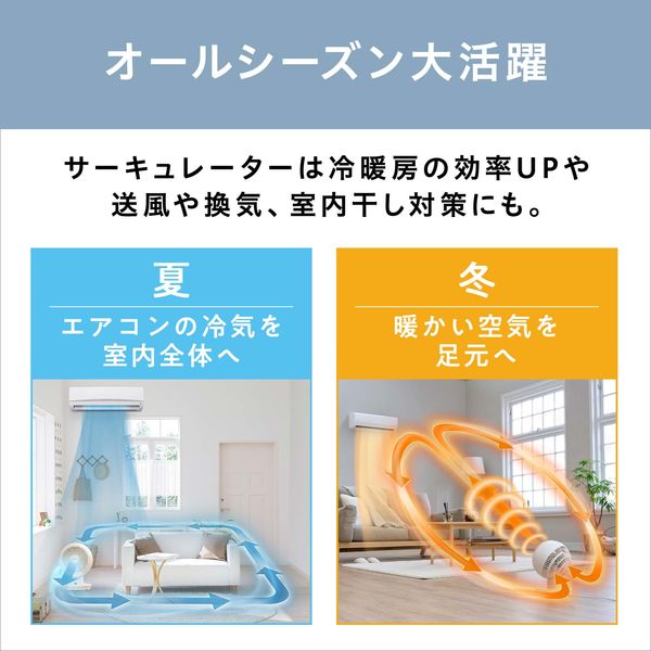 アイリスオーヤマ サーキュレーターアイ DC JET 18cm PCF-SDC182TK-W 1