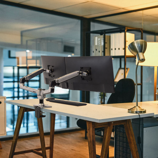 エルゴトロン LX デュアル モニターアーム 横型 シルバー 27インチ(6.4