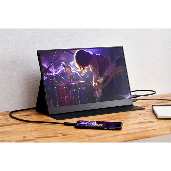 アイリスオーヤマ ポータブルモニター ILD-A16262KS-B 1台（直送品