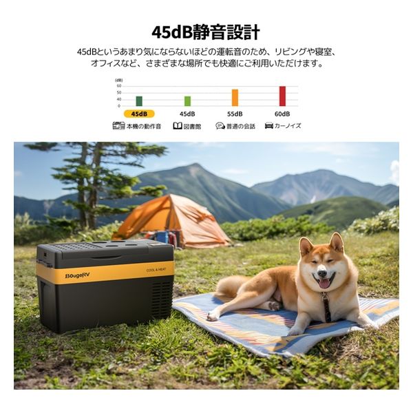 BougeRV ポータブル保温冷蔵庫 25L CRPRO25(CH) 1台（直送品） - アスクル