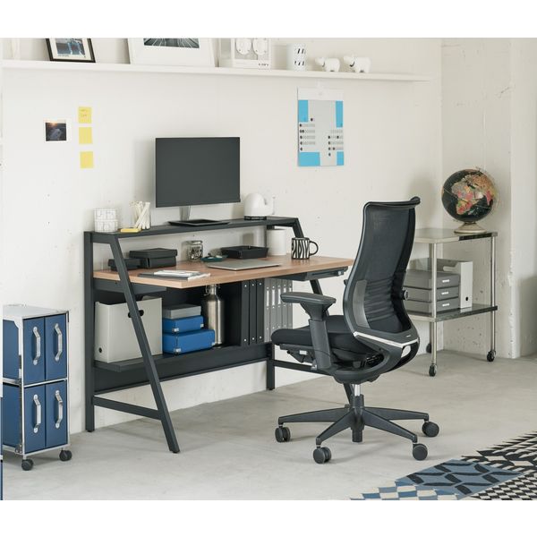 組立設置込】コクヨ INVENT-SH 平机 棚付 引出付 幅1200×奥行600×天板