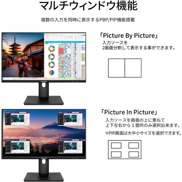 JAPANNEXT 27インチ4Kワイド液晶モニター USB Type-C対応 JN