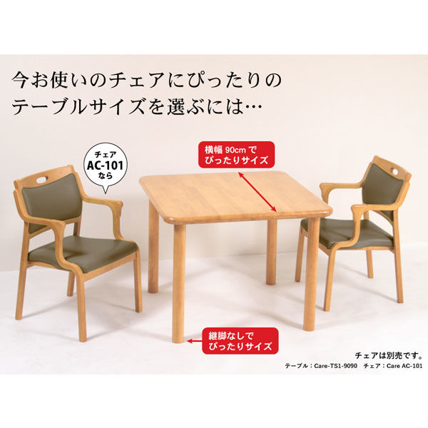 軒先渡し】貞苅椅子製作所 高齢者施設向け木製テーブル165cm長方形