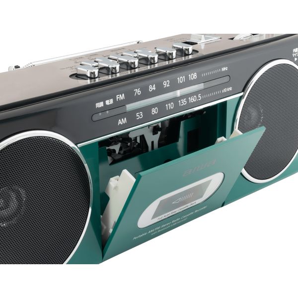 aiwa(アイワ) ラジオカセットプレーヤー ステレオスピーカー マイク