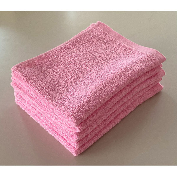 ふんわり総パイル＆少し長め】 日繊商工 ソフトカラータオル（ピンク