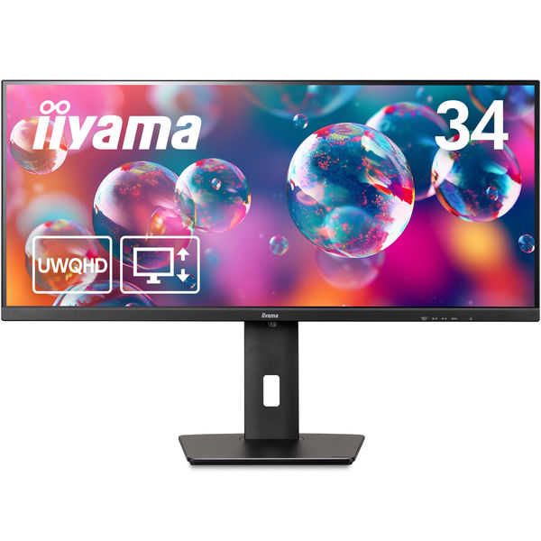 在庫限り終了】iiyama 34インチウルトラワイドモニター 上下昇降機能