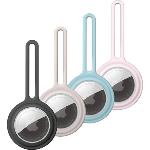 PGA AirTag用 抗菌シリコンストラップ 4個入 アソート PG-ATSC07SS 1