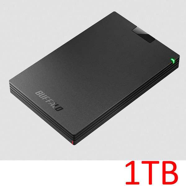 バッファロー USB3.1(Gen.1)対応 ポータブルHDD1TB ブラック HD-PCG1