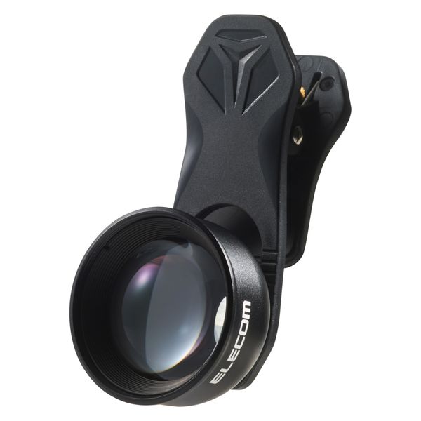 スマホ 望遠レンズ 2倍 クリップ式 レンズ 高画質 ブラック P-SLZ2XBK