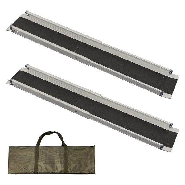 フェニックス商事 ライパット アルミ製 2段階伸縮軽量簡易設置スロープ