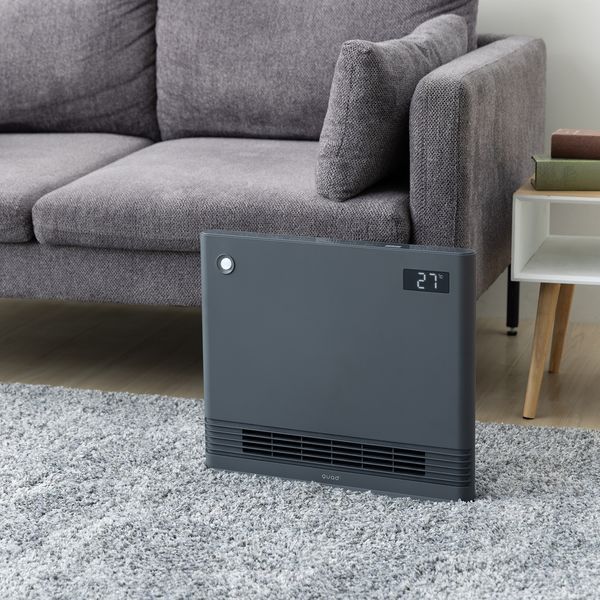 QUADS 省エネ大風量スリムパネルセラミックヒーター グレー QS424GY 1