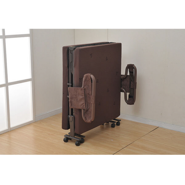 YAMAZEN 折りたたみベッド ダークブラウン 1台 （直送品） - アスクル