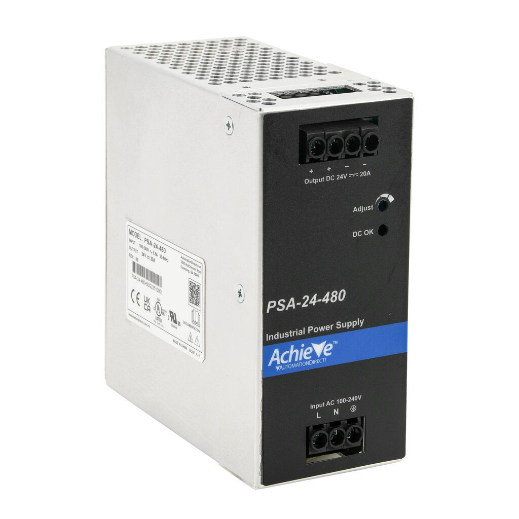 Switching Power Supply: 24-28 VDC out, Output: 24 VDC @ 20A/480W