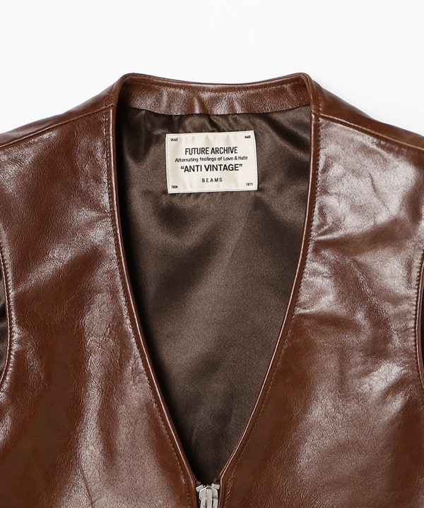 BEAMS（ビームス）FUTURE ARCHIVE / LEATHER VEST（トップス ベスト