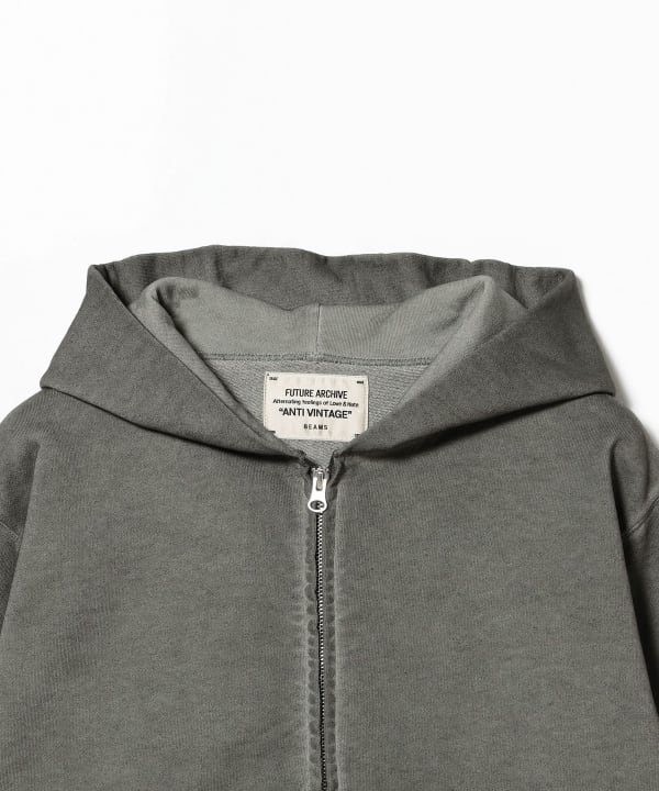 BEAMS FUTURE ARCHIVE / AGING SWEAT ZIPUP HOODIE (Tops BEAMS