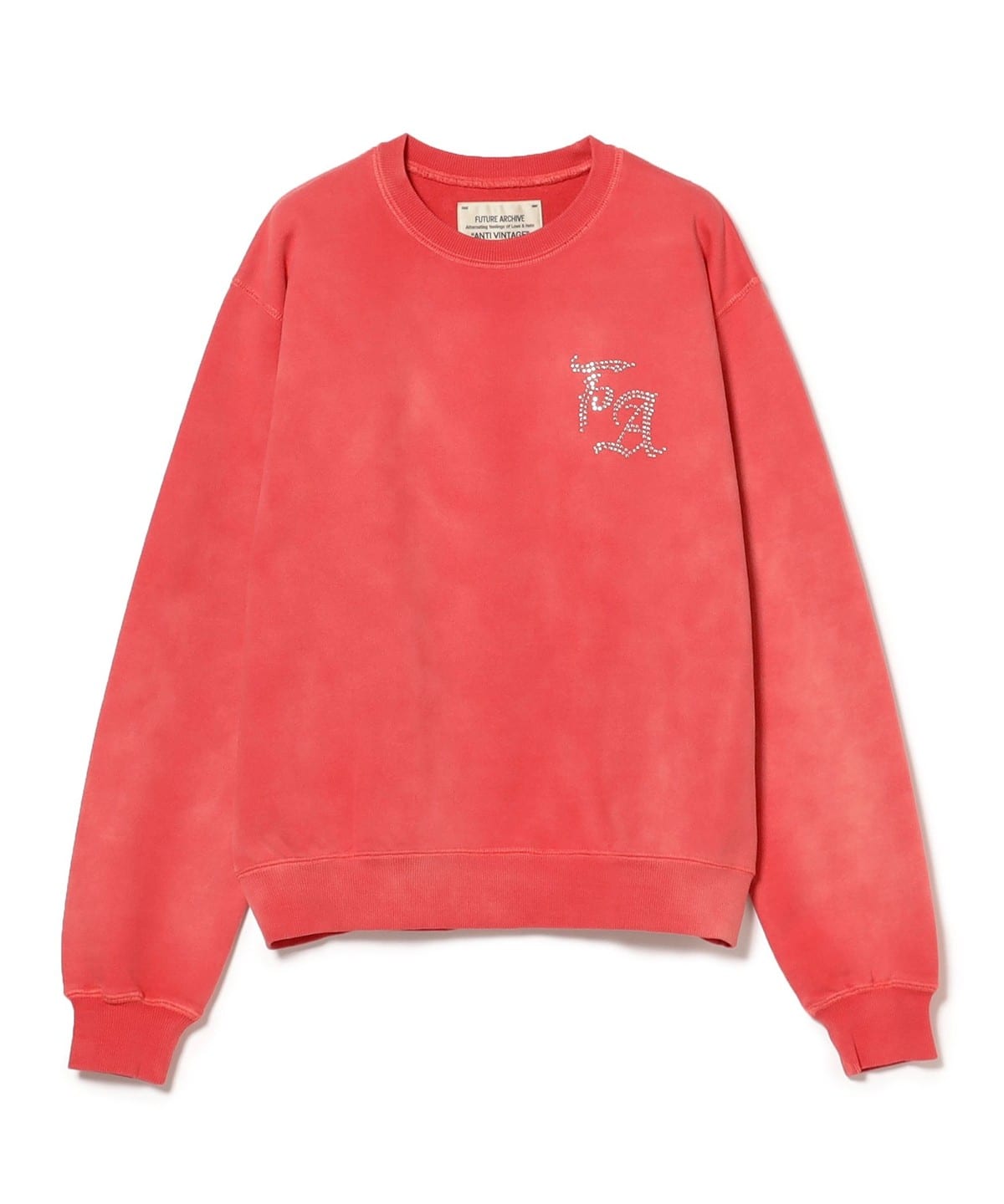 BEAMS（ビームス）FUTURE ARCHIVE / FADE RHINE STONE SWEAT CREW