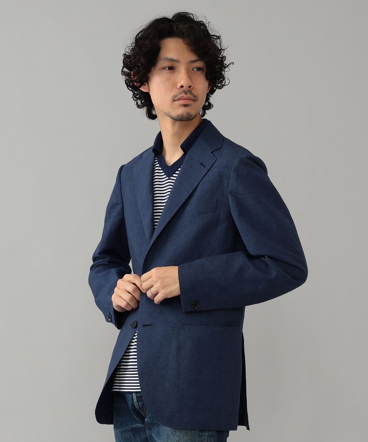 BEAMS F（ビームスF）NEW EASY ANGELICO リネンウール ソリッド