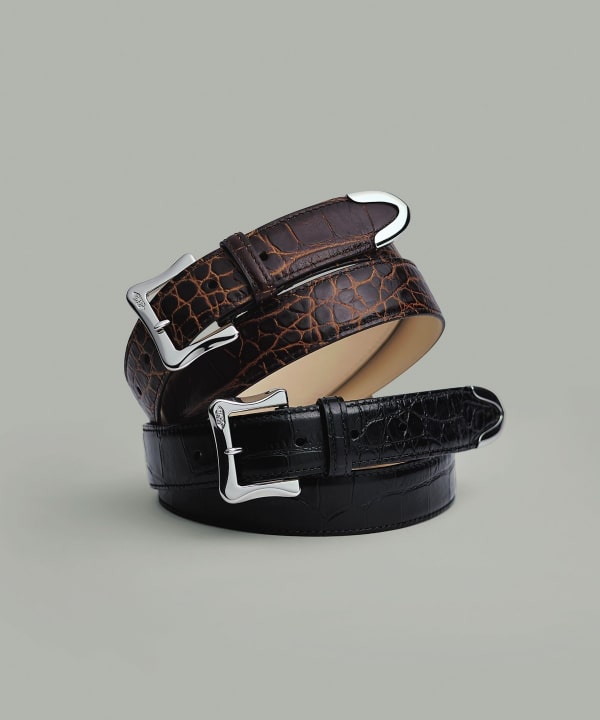 BEAMS F（ビームスF）【別注】J&M DAVIDSON / MOCK CROC 30ミリ レザー