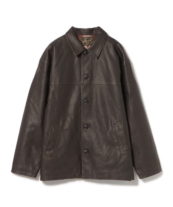 BEAMS HEART（ビームス ハート）フェイクレザー カーコート（ブルゾン