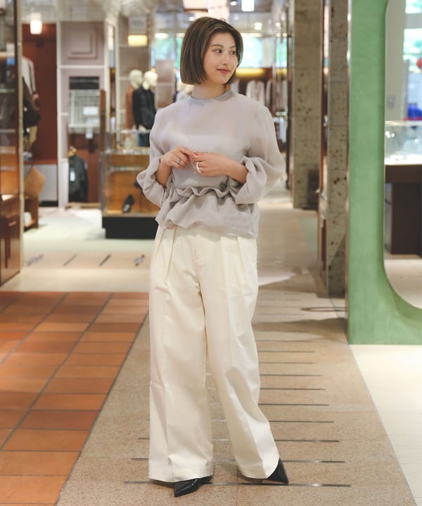 Demi-Luxe BEAMS（デミルクス ビームス）マルチウェイ シアーブラウス