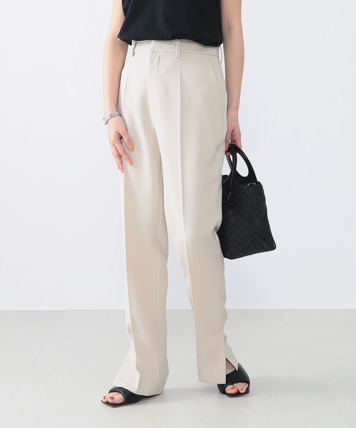 Demi-Luxe BEAMS（デミルクス ビームス）ダブルクロス パンツ（パンツ