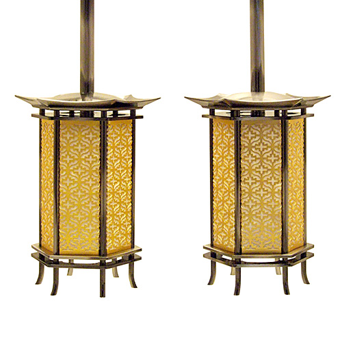 吊り灯篭 六角型 イブシ（一対） | 仏壇・仏具 滝田商店