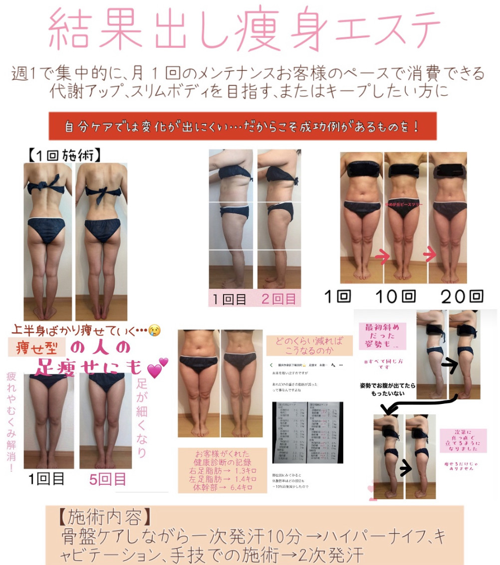 サロンメニュー - 温活スリムエステ PEACE TREE