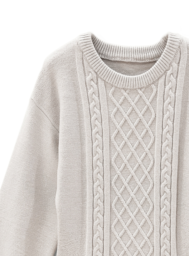 ケーブル編みバックオープンニットミニワンピース[cu367] | レディース