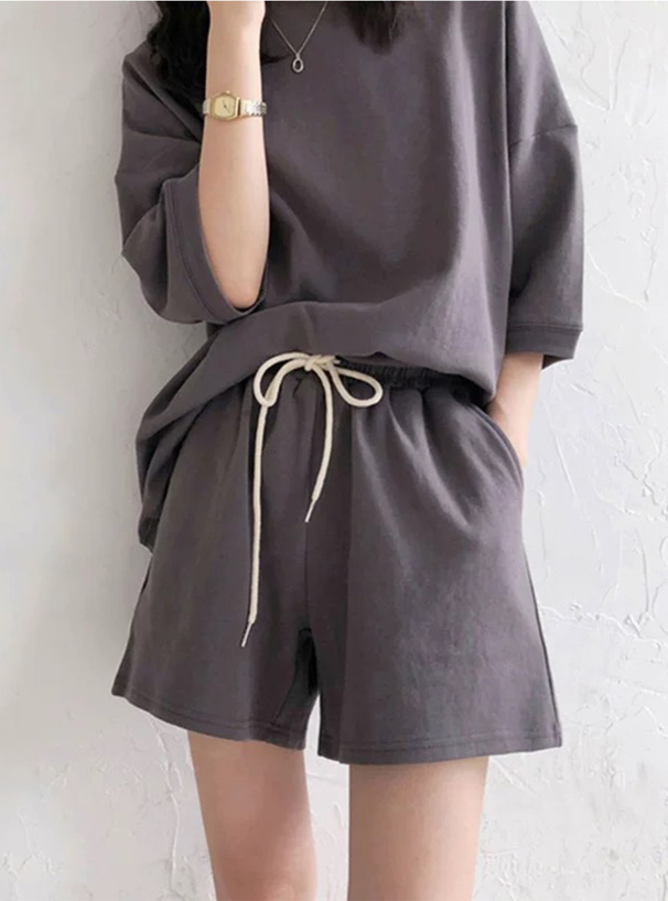 Tシャツ×ショートパンツセットアップ[at2455] | レディース