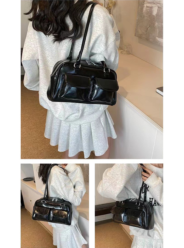 ダブルポケットショルダーバッグ[at2328] | レディースファッション