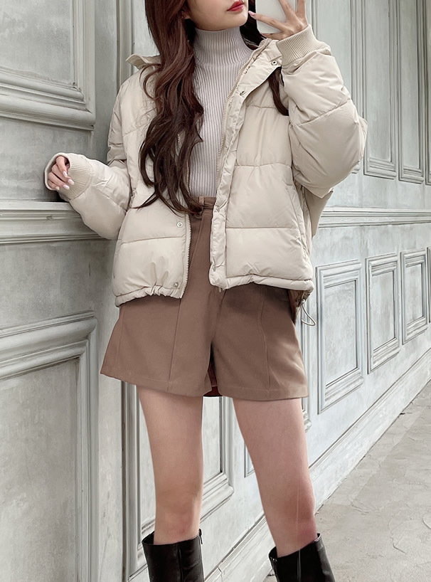 スエードピンタックショートパンツ[gc79] | レディースファッション