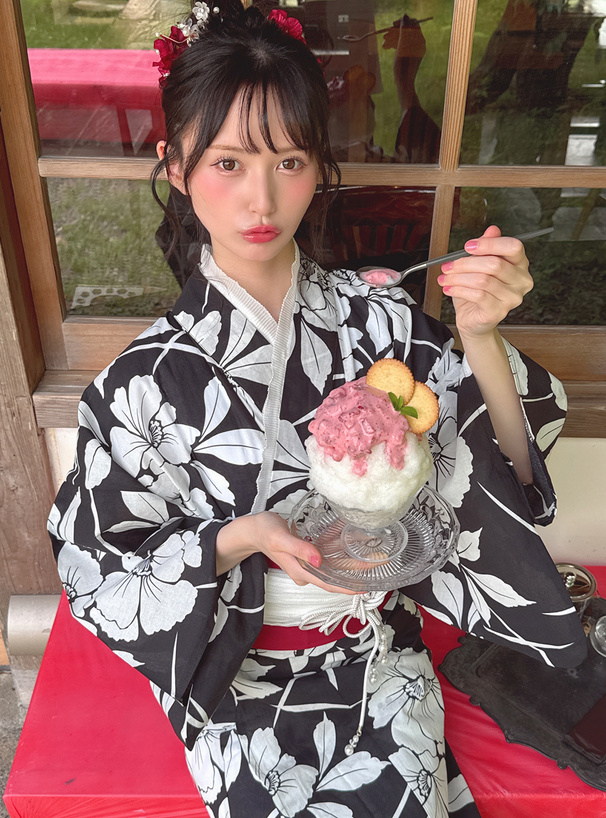 モノトーン椿浴衣セット[gi1201] | レディースファッション通販の